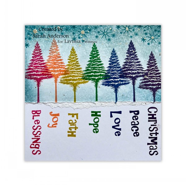 Snowy Fir Tree Small Stamp - Image 2
